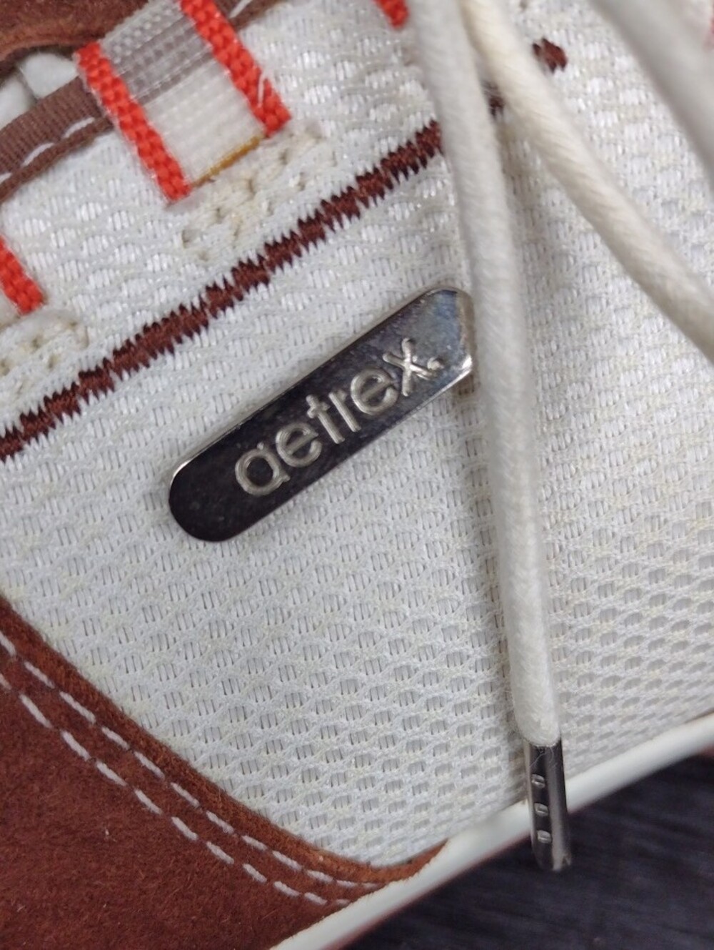 Aetrex Brown & White Casual Lace-Up Sneakers - Picture 2 of 9